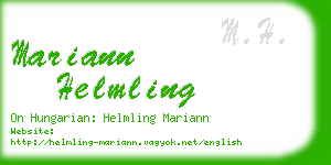 mariann helmling business card